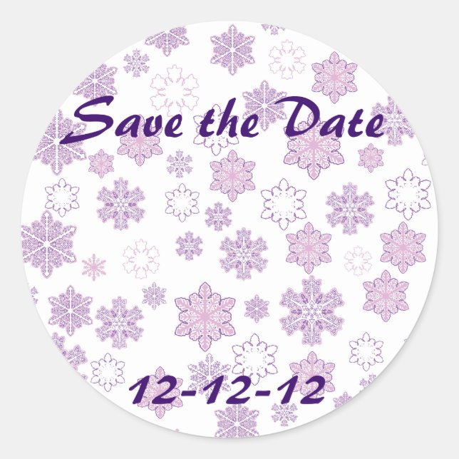 Sticker Rond Enregistrer la date 12-12-12 (Devant)