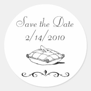 Sticker Rond Enregistrer la date Cinderella Slipper Fairytale A