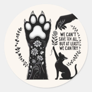 Sticker Rond Enregistrer l'autocollant des chats