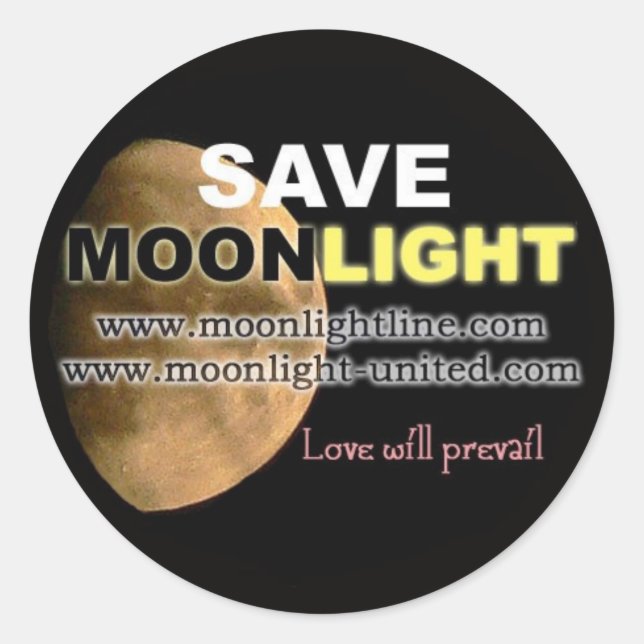 Sticker Rond Enregistrer l'autocollant Moonlight (Devant)