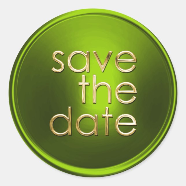 Sticker Rond Enregistrer le sceau de l'enveloppe de date (Devant)