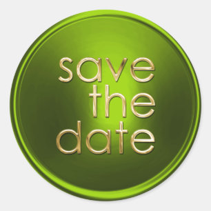 Sticker Rond Enregistrer le sceau de l'enveloppe de date