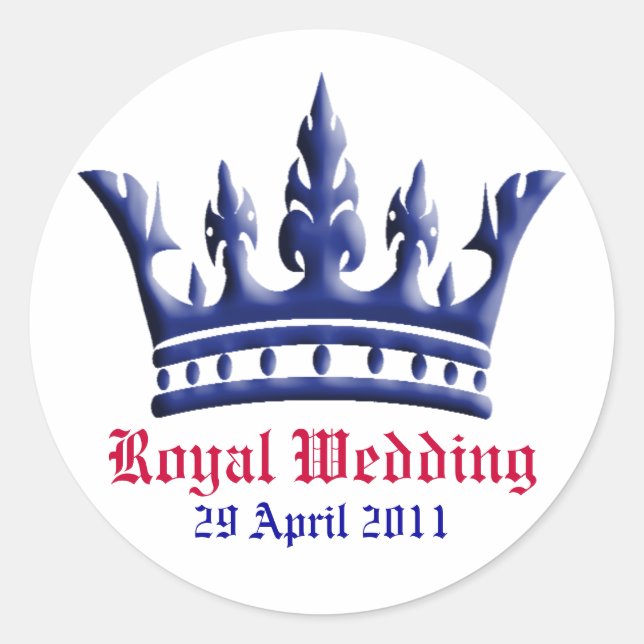 Sticker Rond Enregistrer le sceau de l'enveloppe de la couronne (Devant)