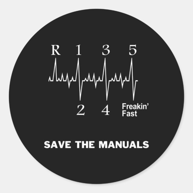 Sticker Rond Enregistrer Le Véhicule Uals Stick Shift (Devant)