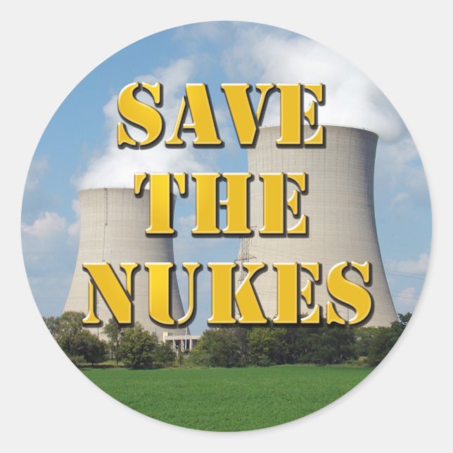 Sticker Rond Enregistrer Les Nukes (Devant)