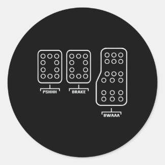 Sticker Rond Enregistrer Ual Pedal Shift Diagram Voiture Racing