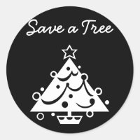 Enregistrer un arbre Noël étoile noir et blanc