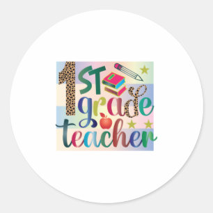 Sticker Rond Enseignant Art de première année Enseignant