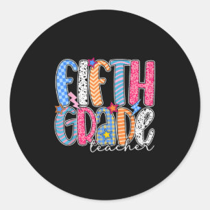 Sticker Rond Enseignant de 5e année Enseignants de 5e année Ret