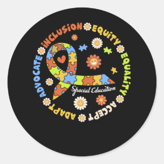 Sticker Rond Enseignant de l'éducation spéciale Inspiration Aut