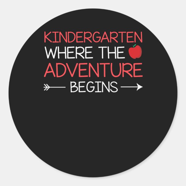 Sticker Rond Enseignant de maternelle où commence l'aventure (Devant)
