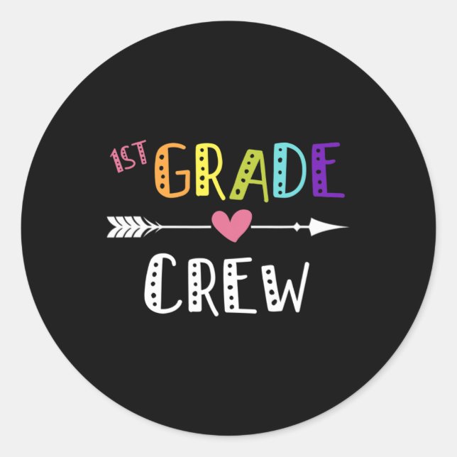 Sticker Rond Enseignant de première journée École 1ère année (Devant)