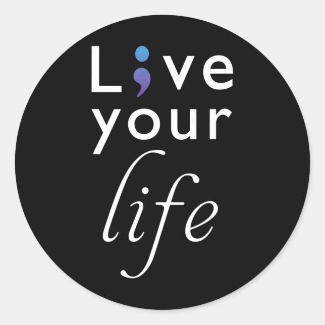 Sticker Rond Enseignant de soutien à la prévention du suicide (Devant)