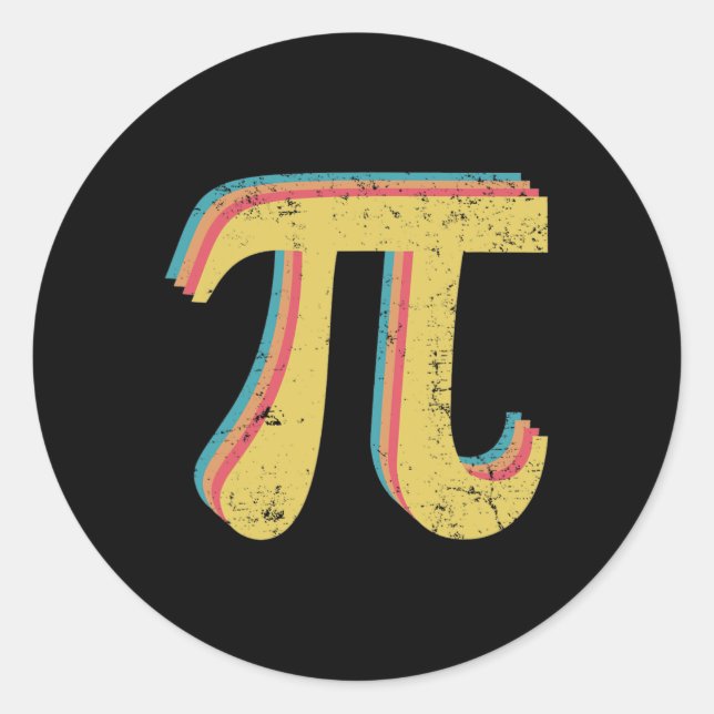 Sticker Rond Enseignant Geek Pi Math 3.14 Jour Pi (Devant)