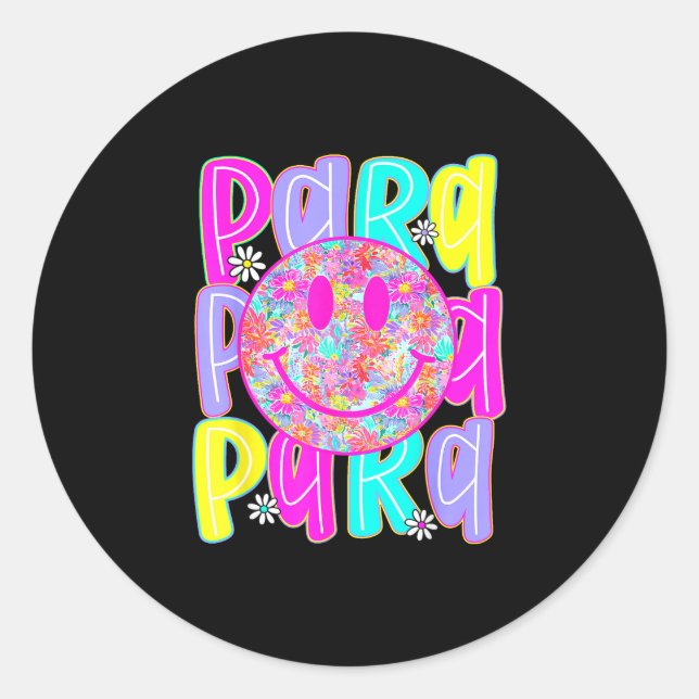 Sticker Rond enseignant professionnel Para retour à l'école pre (Devant)