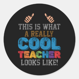 Sticker Rond Enseignant Sayers Étudiants Éducateurs