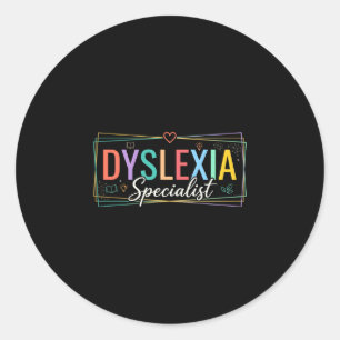 Sticker Rond enseignant spécialisé dyslexie dyslexie