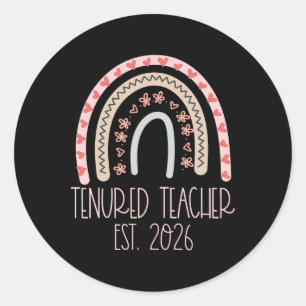 Sticker Rond Enseignantes titulaires avec tenure 2026 collège-l