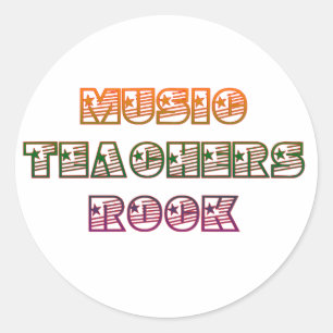 STICKER ROND ENSEIGNANTS DE MUSIQUE ROCK
