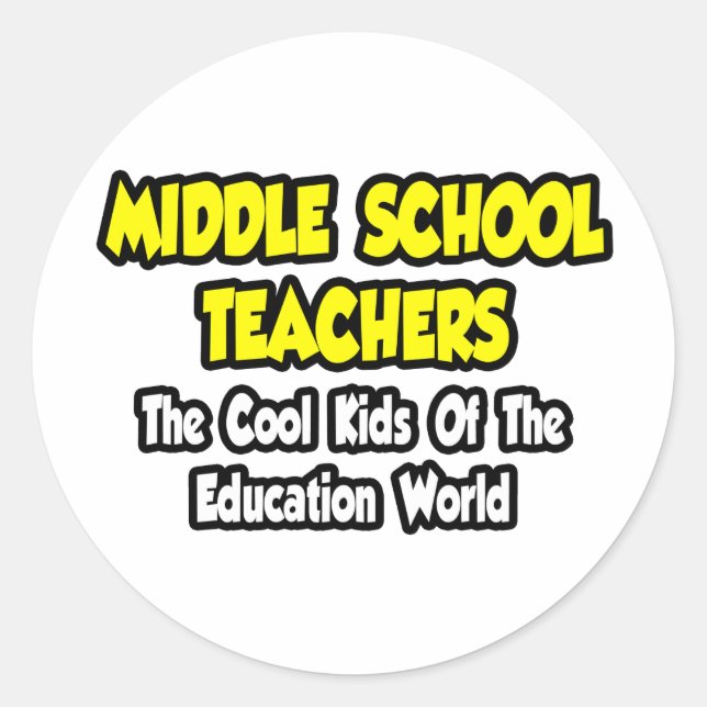 Sticker Rond Enseignants du collège...Enfants Cool (Devant)