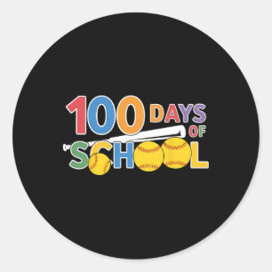 Sticker Rond Enseignants Étudiants Drôle 100 Jours De L'École S