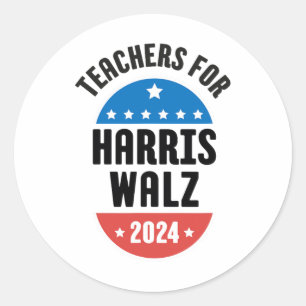 Sticker Rond Enseignants Pour Harris Wheimer 2024