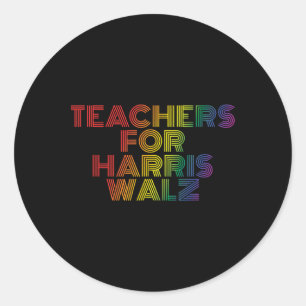 Sticker Rond Enseignants Pour Harris Wheimer Retro Vintage Rain