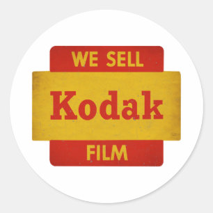 Sticker Rond Enseigne Kodak Film vintage