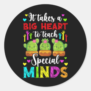 Sticker Rond Enseigner les esprits spéciaux Autisme Enseignant
