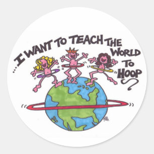 Sticker Rond Enseignez le monde au cercle