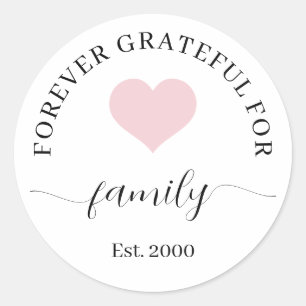 Sticker Rond Ensemble Cadeau de Photos de Famille Personnalisé