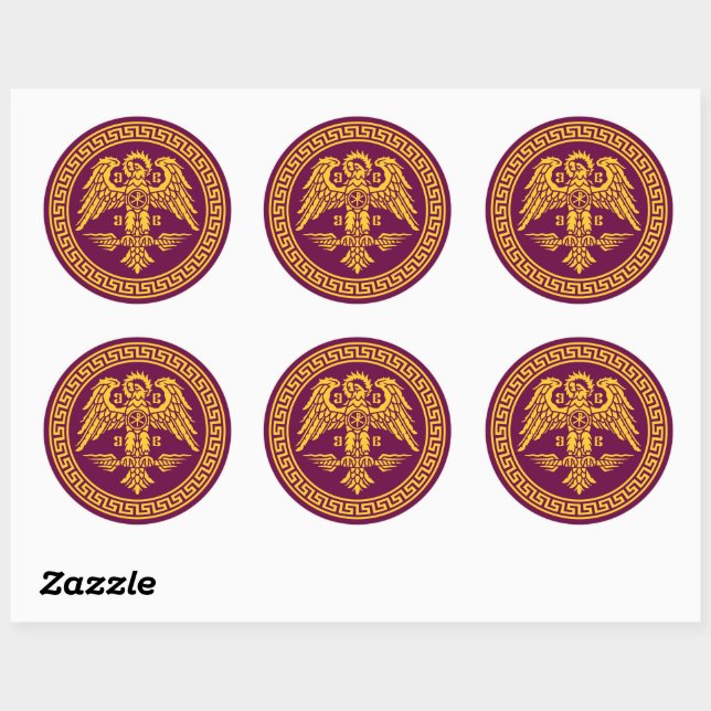 Sticker Rond Ensemble d'autocollants du logo SPQR (Feuille)