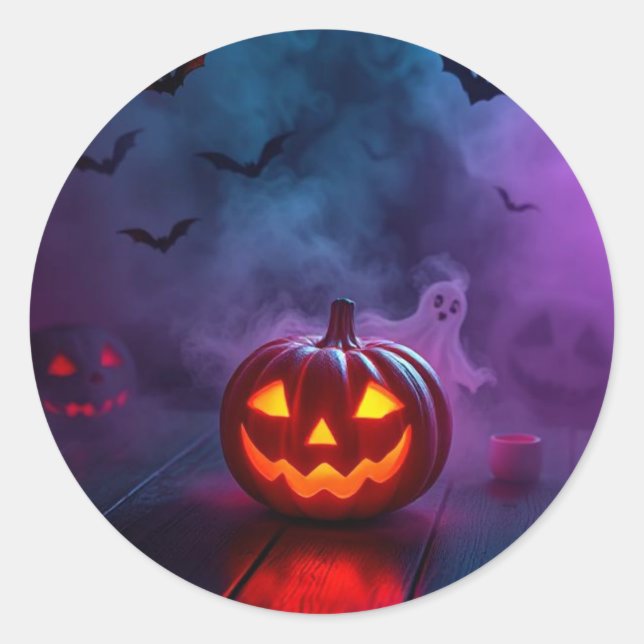 Sticker Rond Ensemble d'autocollants épique pour Halloween Fant (Devant)