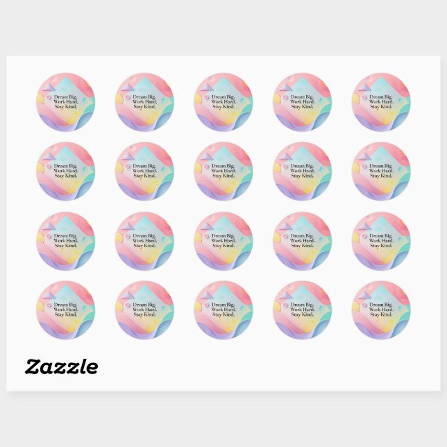 Sticker Rond Ensemble d'autocollants motivationnels – "Faire de (Feuille)