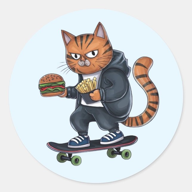 Sticker Rond Ensemble d'autocollants pour chats Alley (Devant)