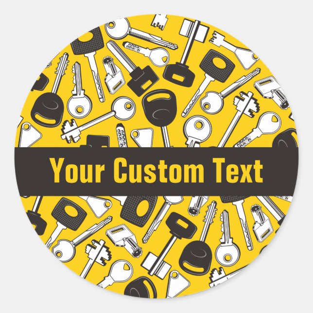 Sticker Rond Ensemble de clés Arrière - plan (Devant)