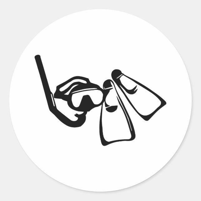 Sticker Rond Ensemble de plongée (Devant)