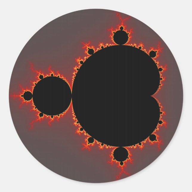 Sticker Rond Ensemble Mandelbrot original - Fractal (Devant)