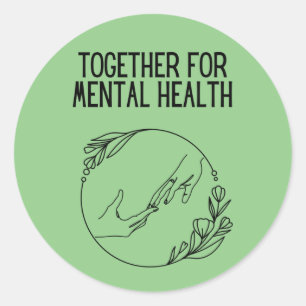 Sticker Rond Ensemble pour la santé mentale