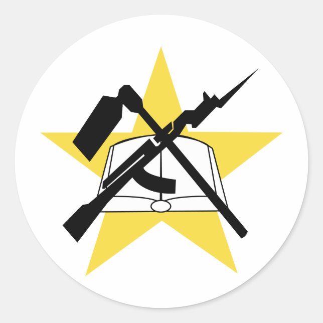 Sticker Rond Ensigne du drapeau du Mozambique (Devant)