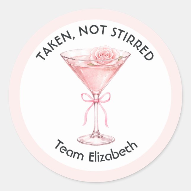 Sticker Rond Enterrée Pas Remuée Pink Martini Enterrement de Vi (Devant)