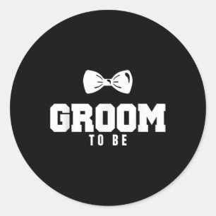 Sticker Rond Enterrement de vie de garçon du futur marié
