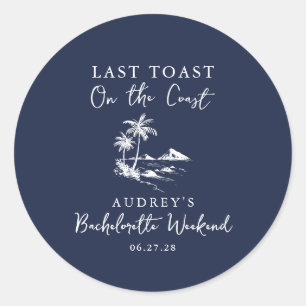 Sticker Rond Enterrement de vie de jeune fille au bord de la me