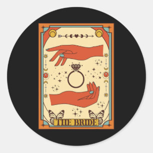 Sticker Rond Enterrement de vie de jeune fille céleste mystique
