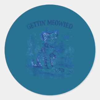 Sticker Rond enterrement de vie de jeune fille cow-boy vache ge