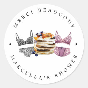 Sticker Rond Enterrement de vie de jeune fille Pancakes & Culot