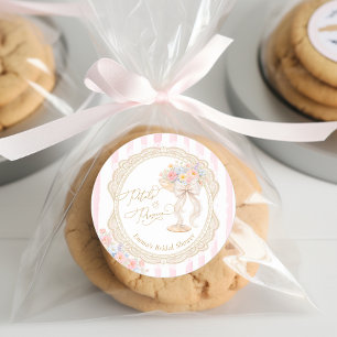 Sticker Rond Enterrement de vie de jeune fille Pétales et Prose