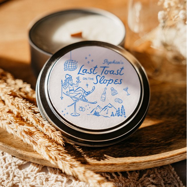 Sticker Rond Enterrement de Vie de Jeune Fille Ski : Derniers T (Créateur téléchargé)