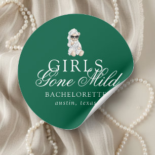 Sticker Rond Enterrements de Vie de Jeune Fille au Spa Filles D