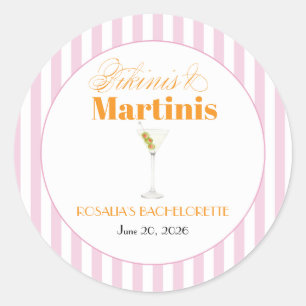 Sticker Rond Enterrements de vie de jeune fille Bikinis & Marti